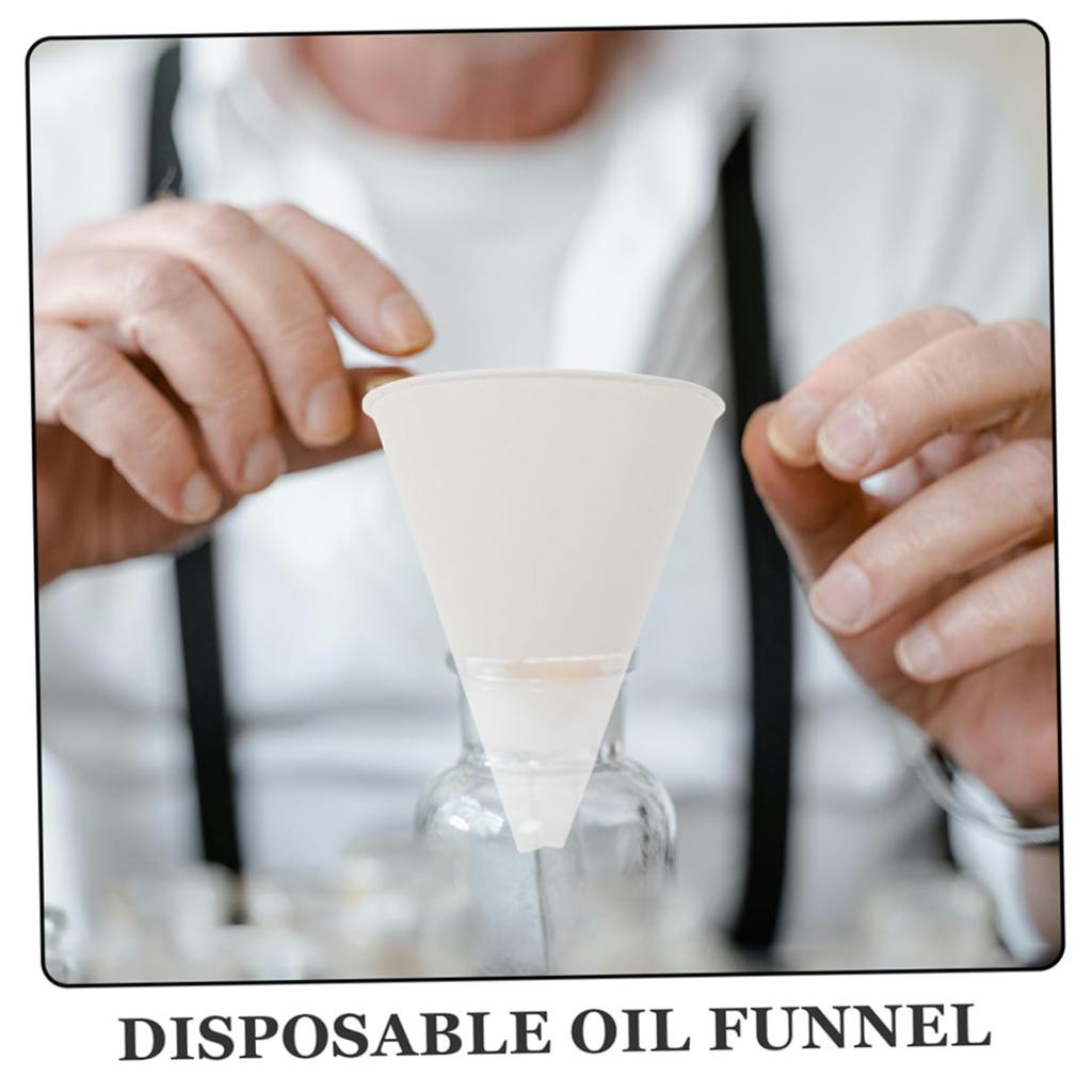 GLEAVI 30pcs Disposable Lot Kitchen Bottle Filling Funnel Kitchen Paper Funnel Disposable Funnel