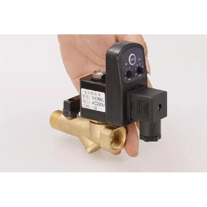 1pc 1/2" Drain Valve Electronic Timed Air Compressor Gas Tank Automatic 2-way Drain Valves For Filters Air Cylinders
