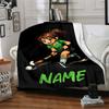 Custom Name Hockey Theme Printed Blanket - Perfect for Couch, Bed, Travel & Outdoor Use | Machine Washable, Cozy & Durable.