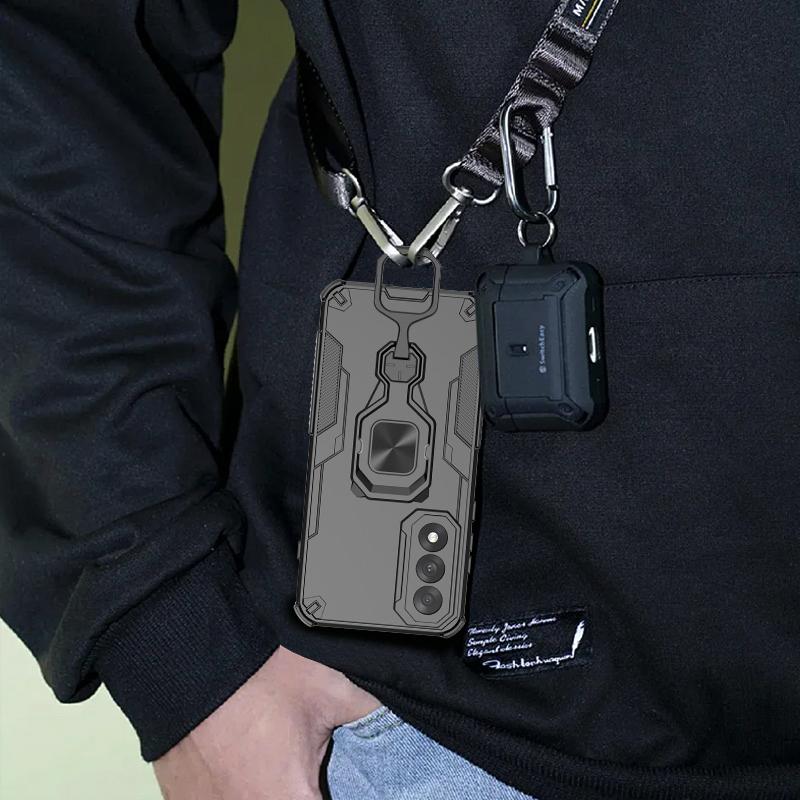 KEYSION Coque Armure Antichoc pour OnePlus Nord 5 5G Silicone+PC Support Métal Vertical Anneau Live Housse de Téléphone pour OnePlus Nord CE5