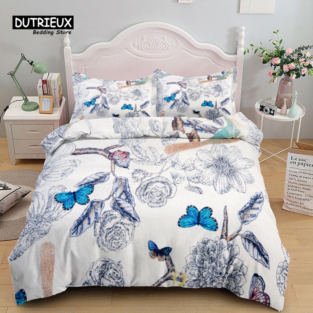 Sharks Underwater Duvet Cover Set, Fashion Bedding Set, Soft Comfortable Breathable Duvet Cover, For Bedroom Guest Room Decor