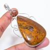 Natural Seam Agate, Topaz 925 Sterling Silver Jewelry Pendant 3.27" ZS-533