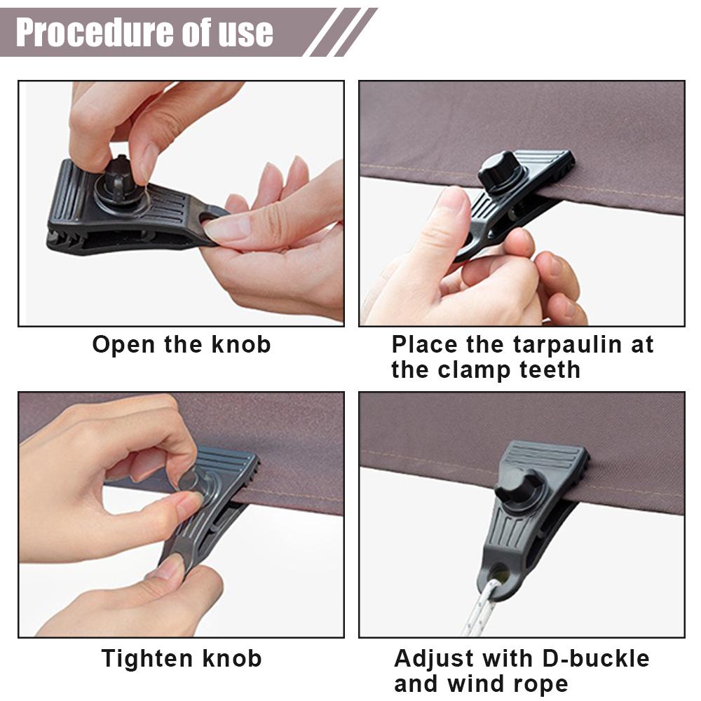 1-11pc Outdoor Tent Clip Camping Heavy Duty Tarp Clips Windproof Fasteners Holder Tent Fasteners Tent Accessories for Tarps Awni