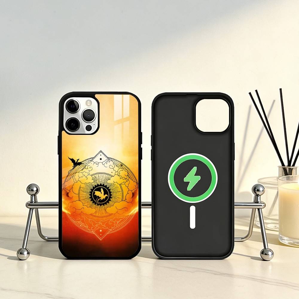 

Novel Fourth Wing Phone Case For iPhone17,16,15,14,13,12,11 Plus,Pro Max Magnetic For Magsafe Wireless Charging iPhone12mini