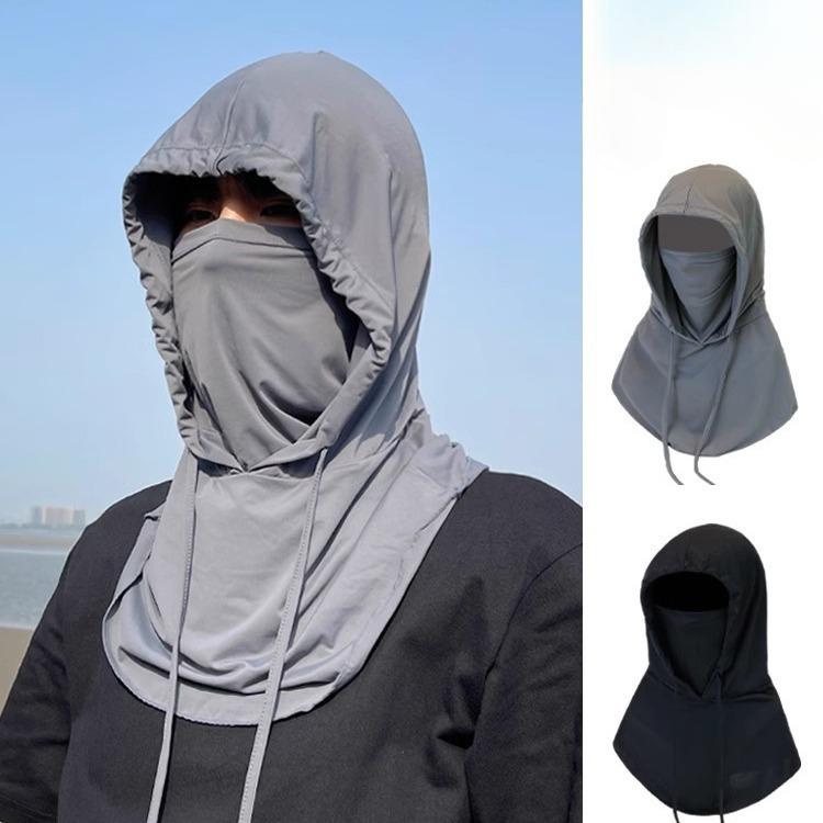 Unisex Face Mask, Hat, Integrated Neck Protection, Full Face Cycling Equipment, Headgear, Ice Silk Scarf