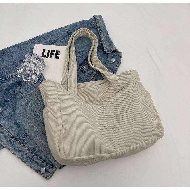 Japanese Style Large-Capacity Canvas Crossbody Bag - Casual Tote & Commuter Shoulder Handbag