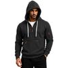 Men's Color Athletic Pullover Hoodie with Zip Arm Pockets, Casual Sweatshirt for Fall Winter