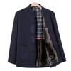 Middle-aged and Old Tang Clothing Men's Autumn and Winter Coats, Father Clothing, Elderly Birthday Clothes, Grandfather Velvet Padded Jacket