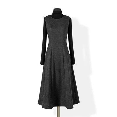 Elegant Autumn/Winter Wool Sleeveless Dress for Women - Age-Reducing, Belly Covering, New Chinese Style