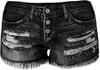 2026 Women's High-Waisted Fringed Ripped Denim Shorts - Versatile American Trend Fashion.