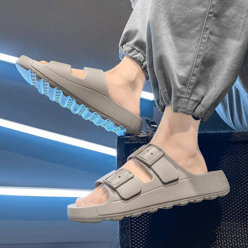 Fashion Casual Slippers for Men 2025 New Design Summer Shoes Soft Thick Bottom Beach Shoes Mens Classic EVA Sandals Open-toe Slip On