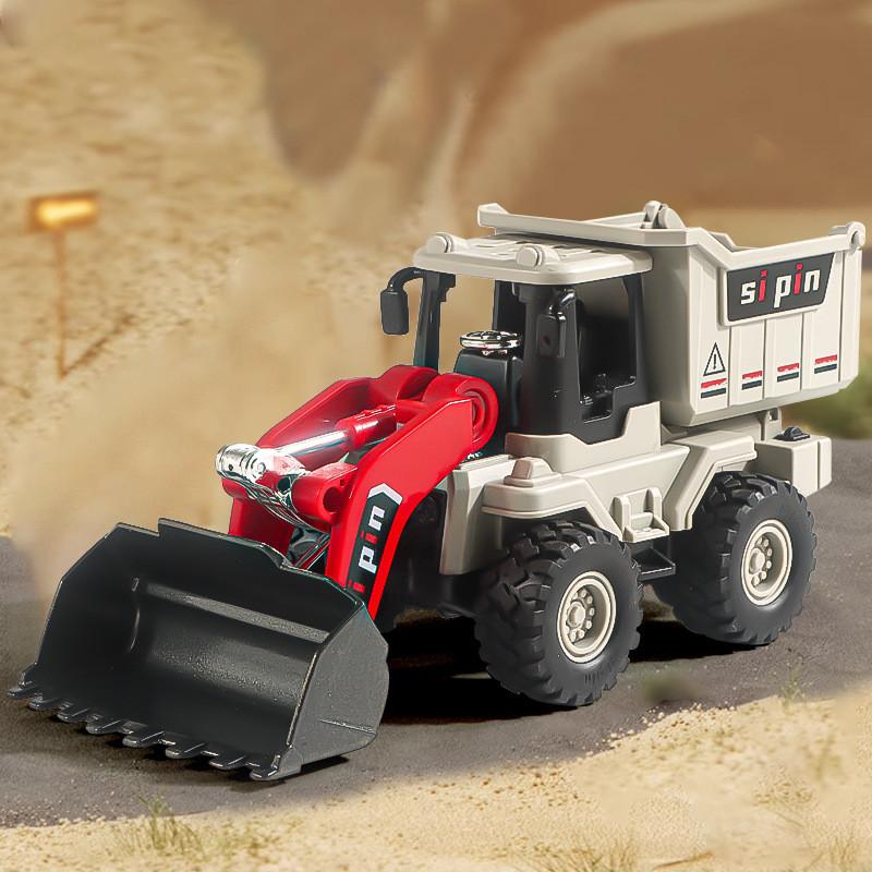 Inertia Bulldozer And Excavator Toy With Alloy Shovel For Kids Construction Play