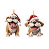 Cartoon Christmas Acrylic Puppy Pendant 2D Christmas Puppy Ornament  Holiday Party