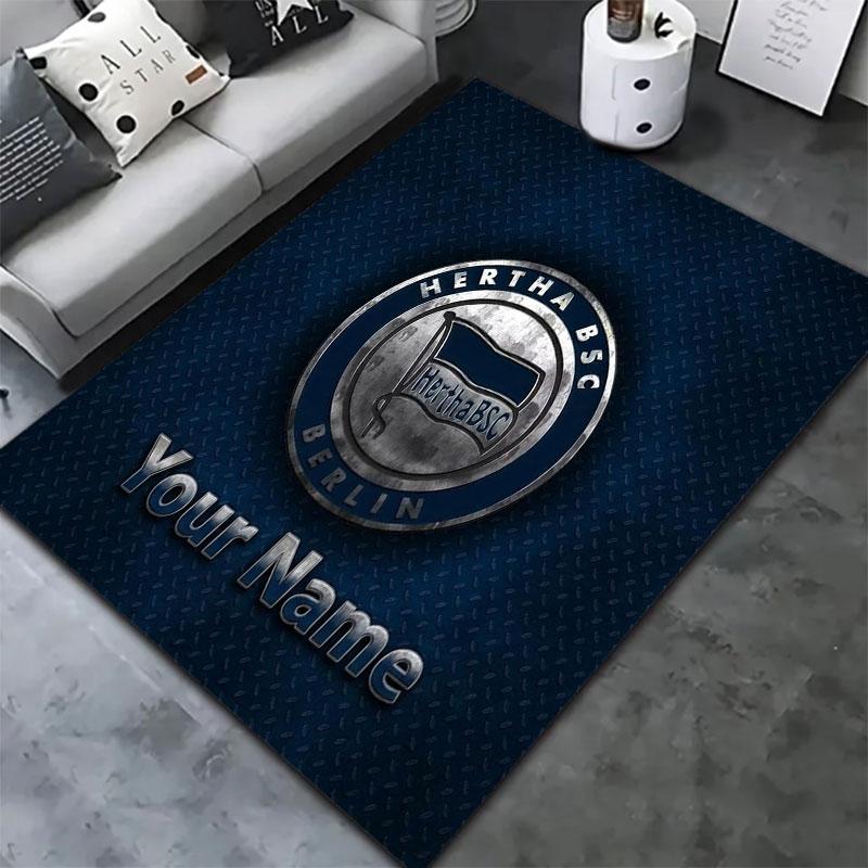 Hertha BSC Custom Name Carpet Rug for Living Room Bedroom Home Sofa Decoration,Kids play Non-slip Floor Mat