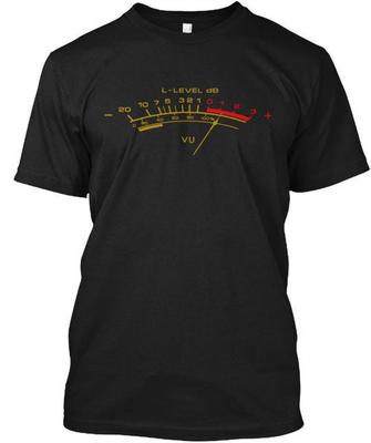 Vu Meter - L-level Db 20 10 7 5 3 2 1 0 T-Shirt Made In the USA Size S To 5XL