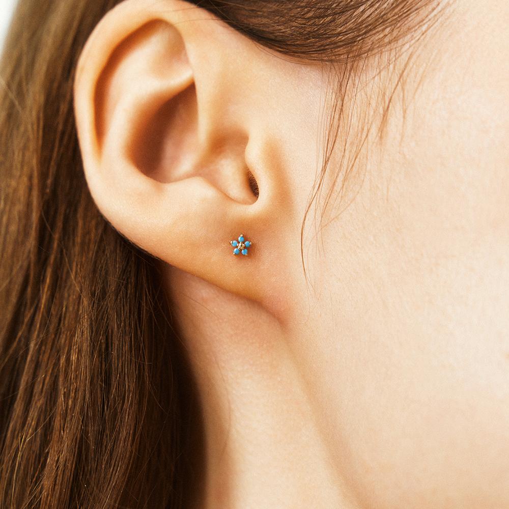 Lunne 14K Türkiye Blossom Mini Piercing (14K Gold) #Lfpi18
