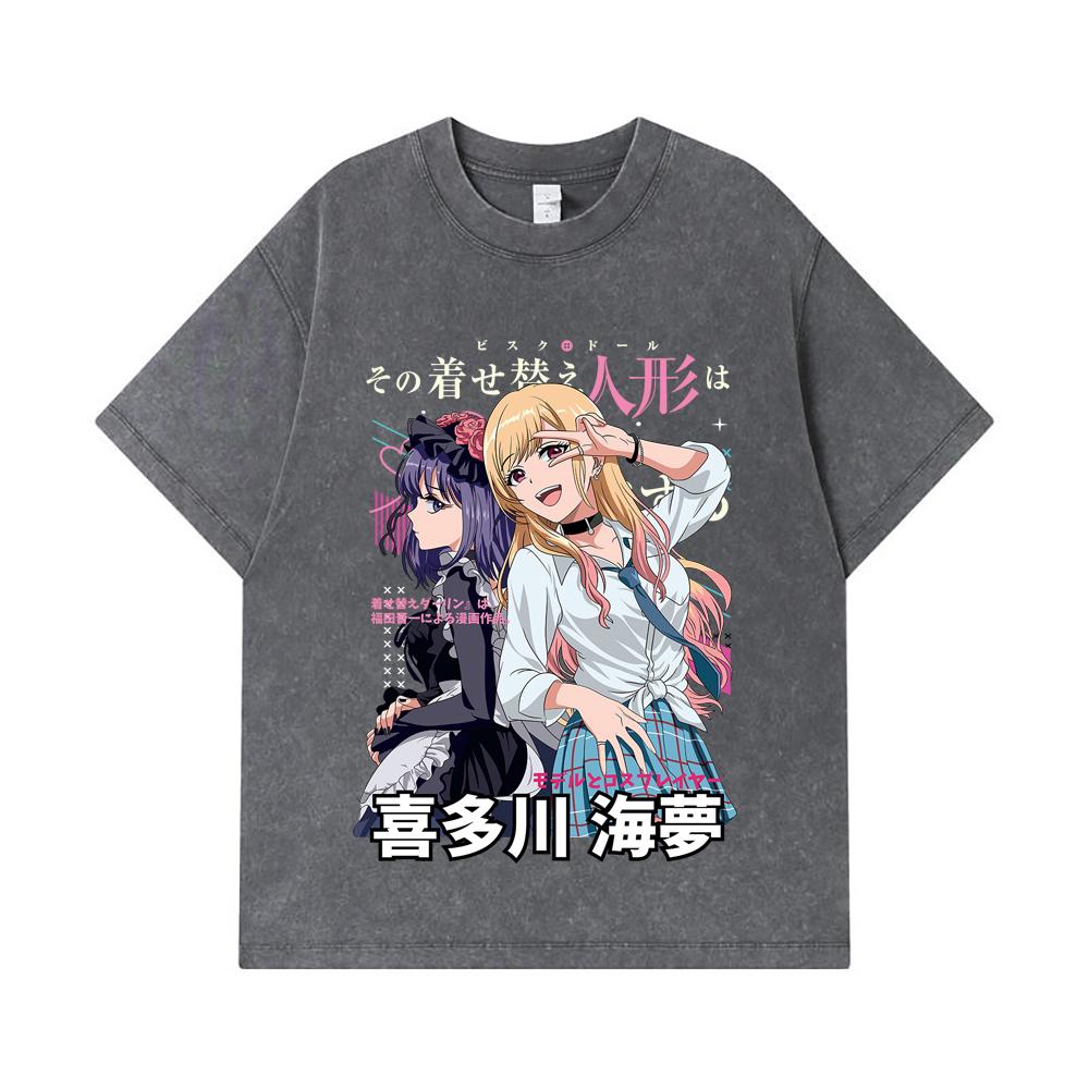 275 GSM Washed T-shirts 100% Cotton My Dress-Up Darling V1 Print Unisex Heavy Cotton T Shirt