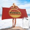 Vintage Sunset Sarsaparilla Logo Beach Towel Soft Microfiber Quick Dry Absorbent Quick Towels For Bath