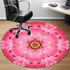 1pc Pink Flower Mandala Carpet, Round Non Slip Durable Large Size Office Carpet, Suitable for Office