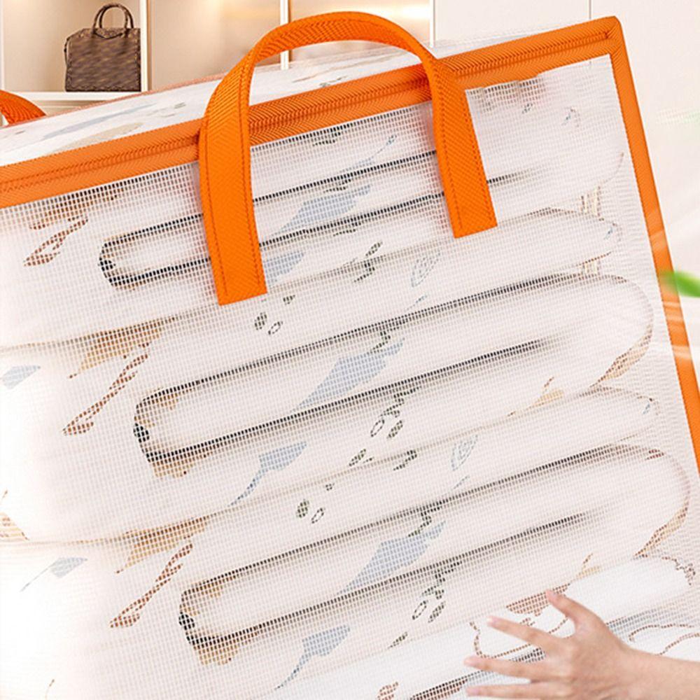 Große Kapazität Faltbare Aufbewahrungstasche Wasserdicht mit Reißverschluss PVC Steppdecken Aufbewahrungstasche Staubdicht Feuchtigkeitsdicht Schrankorganizer Schrank