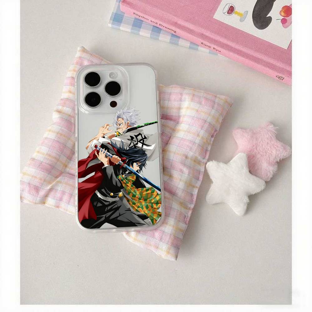 S-Sanemis G-Giyuus Phone Case For IPhone 17 16 15 14 Plus 13 12 11 Pro Max Phone Back Cover Transparen
