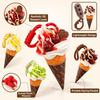 Cute Cartoon Ice Cream Keychain Food Shaped Backpack Pendant New Dessert Keychain  Key Accessories