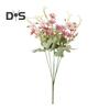 2 Pcs Simulated Flowers Bunch Artificial Daisies with Flexible Stem Weatherproof Fake Flowers for Vase Garden Home Decor Spring Summer Decoration