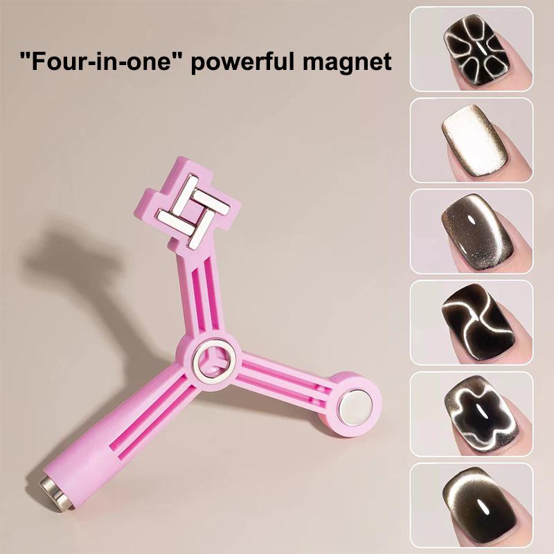 4 In 1 Multifunctional Five-pointed Star Cat Eye Nail Art Magnetic Stick Suitable For UV/LED Gel Nail Polish Magnet Strong