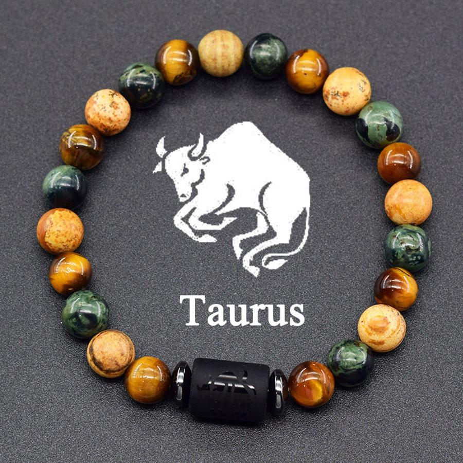 12 Sterrenbeeld Armband Heren Constellatie Armband voor Mannen Ram Maagd Leeuw Weegschaal Bedel Bangle Dames Vriendschap Sieraden om de Hand