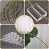 10pcs 30cm Gold Metal Wreath with Acrylic Base Wedding Table Centerpiece DIY Floral Ring Decor
