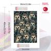 Hedgehog on grassland Pattern  3pcs 100% Round Full Drill 5D DIY Diamond Painting Embroidery Cross Stitch Rhinestone Décor