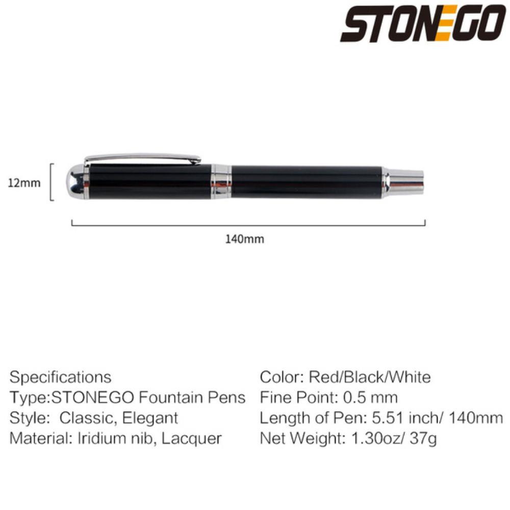 Stonego Metal Business Gold Nib Upscale Business Office School Conference Stationery Writing Supplies Chic Fountain Pen Gift Pen