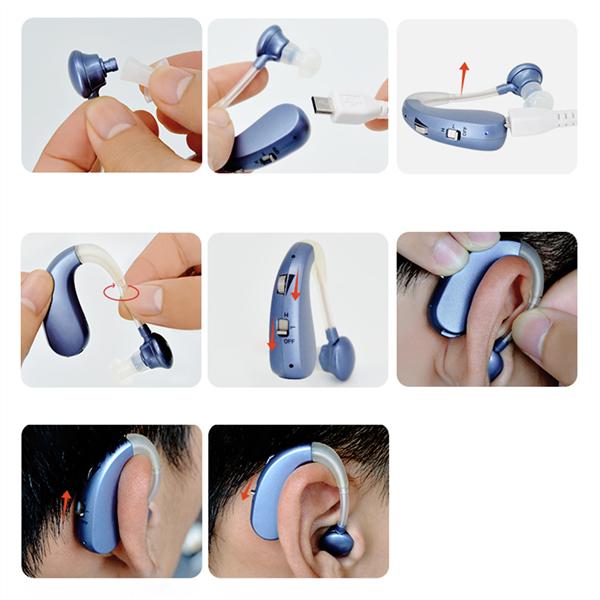 Buy 1PC VHP202s Hearing Aid Rechargeable Amplifier Ear Aid for Hearing