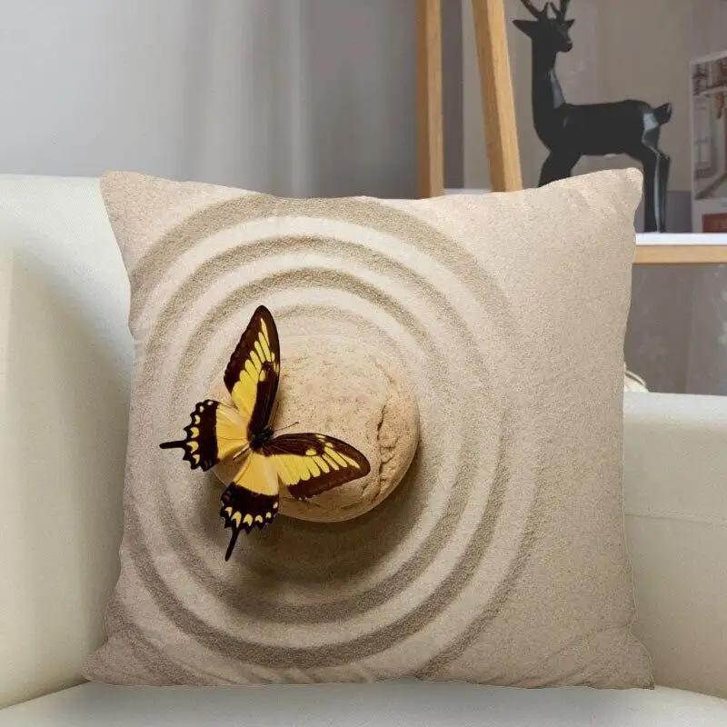 New Zen Stone Pillowcase Sofa Decoration Cushion Cover  Home