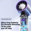Outdoor Portable Handheld Fan Adjustable Turbo Mini Fan Digital Display Gifts for Women Men Travel/Camping
