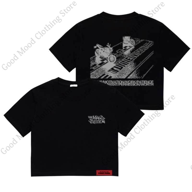 Summer Cotton T Shirt TUNNEL VISION World Tour Yeji Ryujin Chaeryeong Yuna Lia Same Tshirt Kpop Unisex Women Short Sleeve Tee Tops