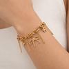 Bow Hollow Bracelet Love Heart Charm Bangle Elegant Gold Plated Bracelet  Party