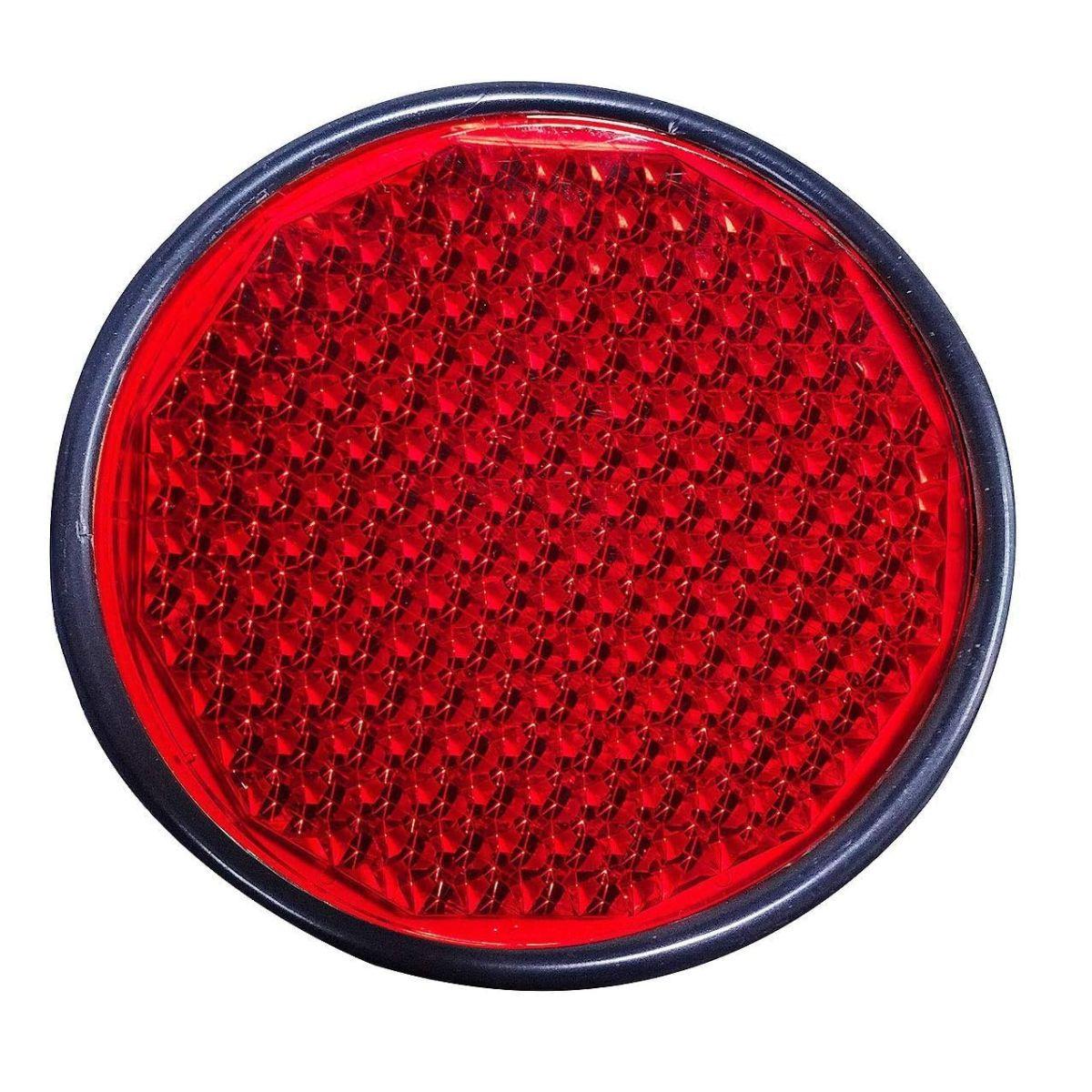

Round Reflex Reflector Set – Metal Body with PMMA Lens | Universal Fit for Tractors, Cars, Bikes, Trucks, Trailers, Boats , Tractor (Set of 2) красный