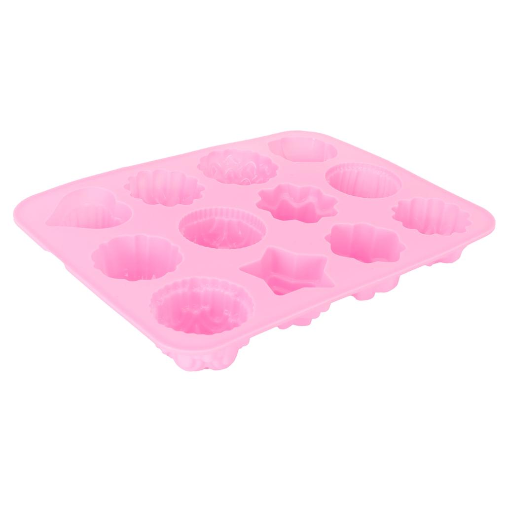 12 Grid Silicone Mold DIY Chocolate Cake Pudding Fondant Baking Mould Kitchen Supply