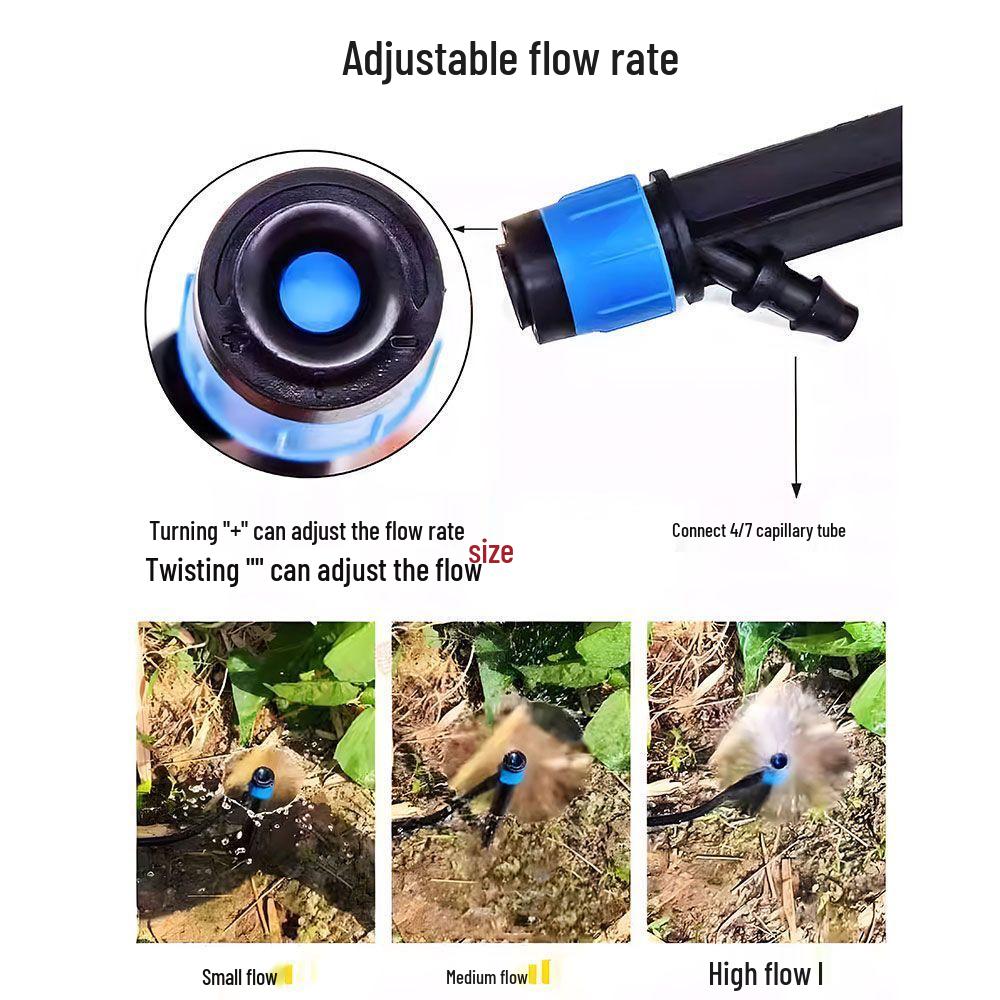 Adjustable Flow Little Red Riding Hood Drip Head: Micro-Spray Irrigation Sprinkler for Horticulture