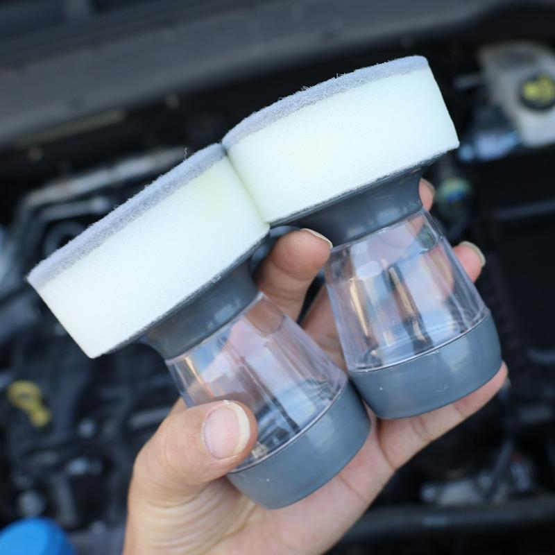 Reifen Glanz Applikator Wachs Spender Schwamm Kit für Reifen Armaturenbrett Kunststoff Pflege Auto Lackschutz Beschichtung Schwamm Bürste