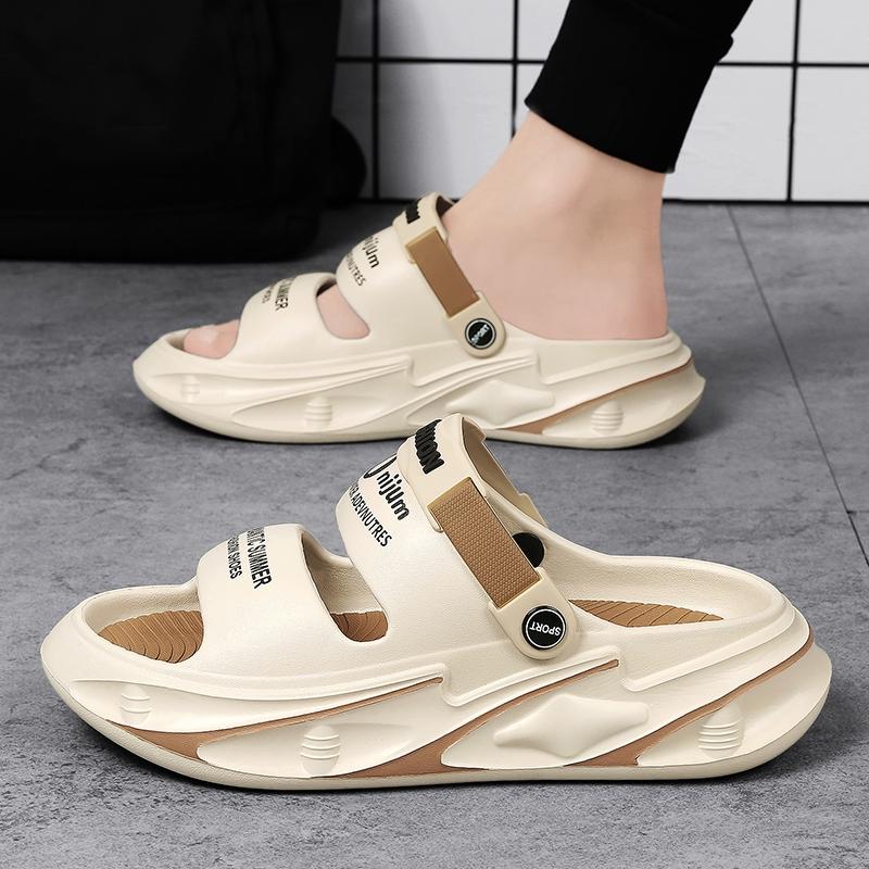 Sandales pour hommes Pantoufles d'extérieur Plage Diapositives confortables Sabots doux épais Chaussures décontractées pour hommes Chaussures d'eau Sandales de plage pour hommes femmes