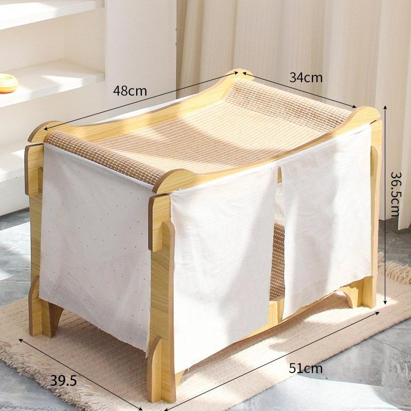 Double-Layer Cat Scratching Post Bed - Sisal Scratching Pad & Resting Perch, Space-Saving Indoor Cat Furniture for Multiple Cats
