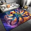 Vibrant Octopus Rug for Modern Living Room DecorUnique Sea Life Area RugsHome Accessories Anti slip carpet can be machine washed