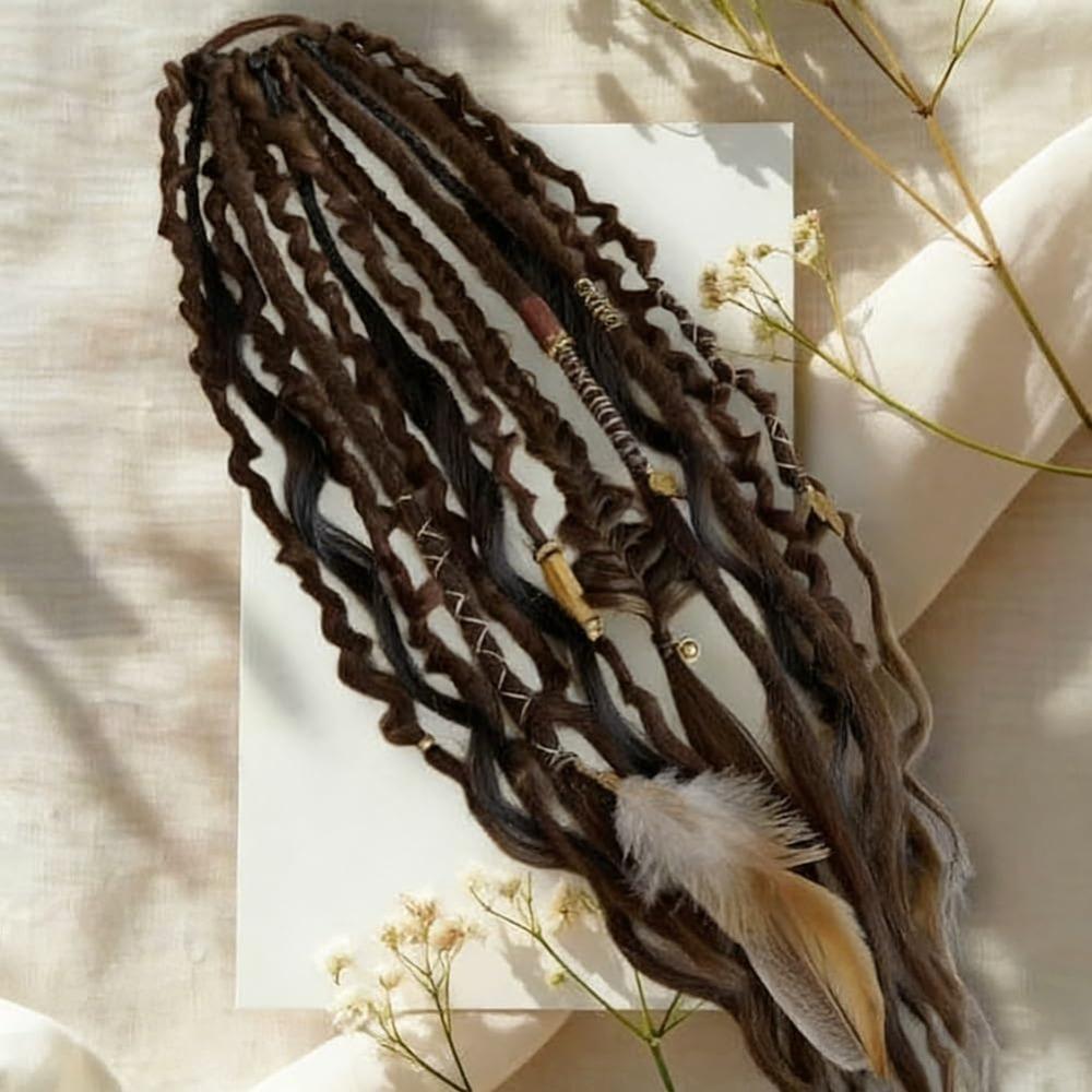 New Elastic Dread Ponytail Boho with Hair Tie Braided Ponytail Extension DIY Hair Accessories