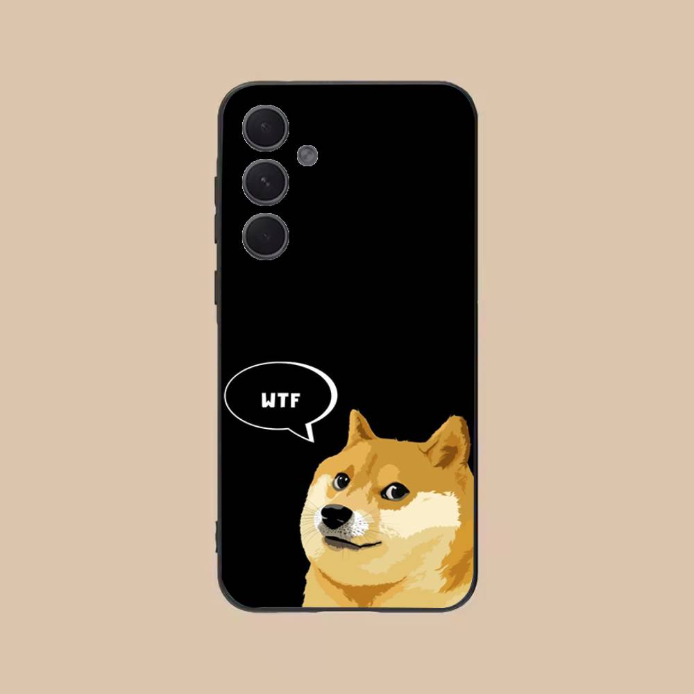 Viral Dog Phone Case For Samsung S25,24,21,22,23,20,S30,Ultra,Plus,Fe,Lite,Note,5G Black Cover