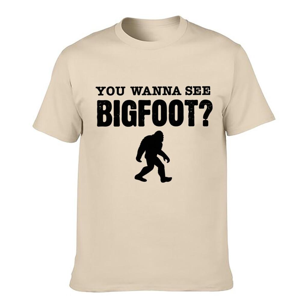 You Wanna See Bigfoot Sasquatch Silhouette Funny Question Unisex Summer TShirt Top