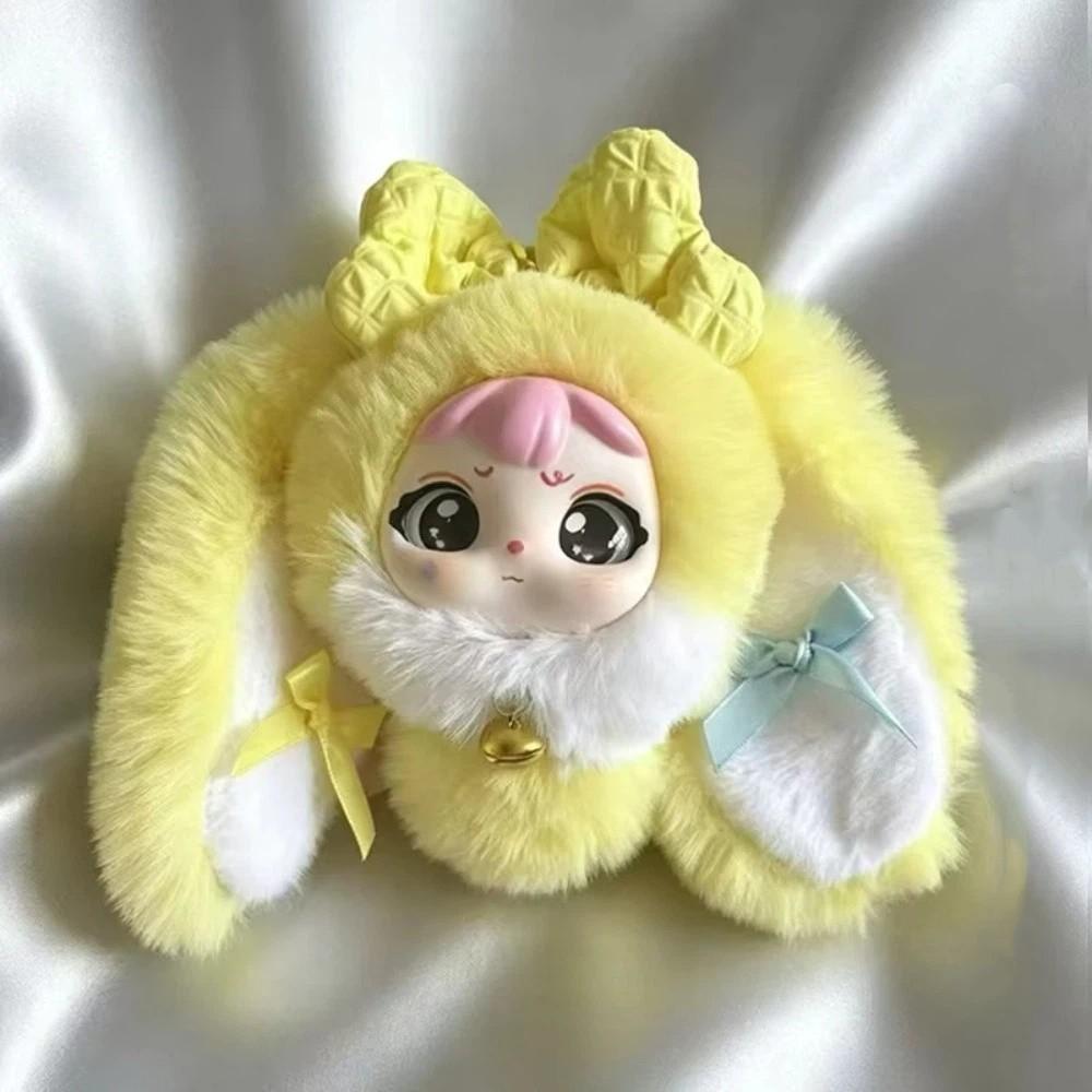 Bowknot Decoration Vinyl Face Doll Pendant Drooping Ear Rabbit Doll  Jewelry Accessories