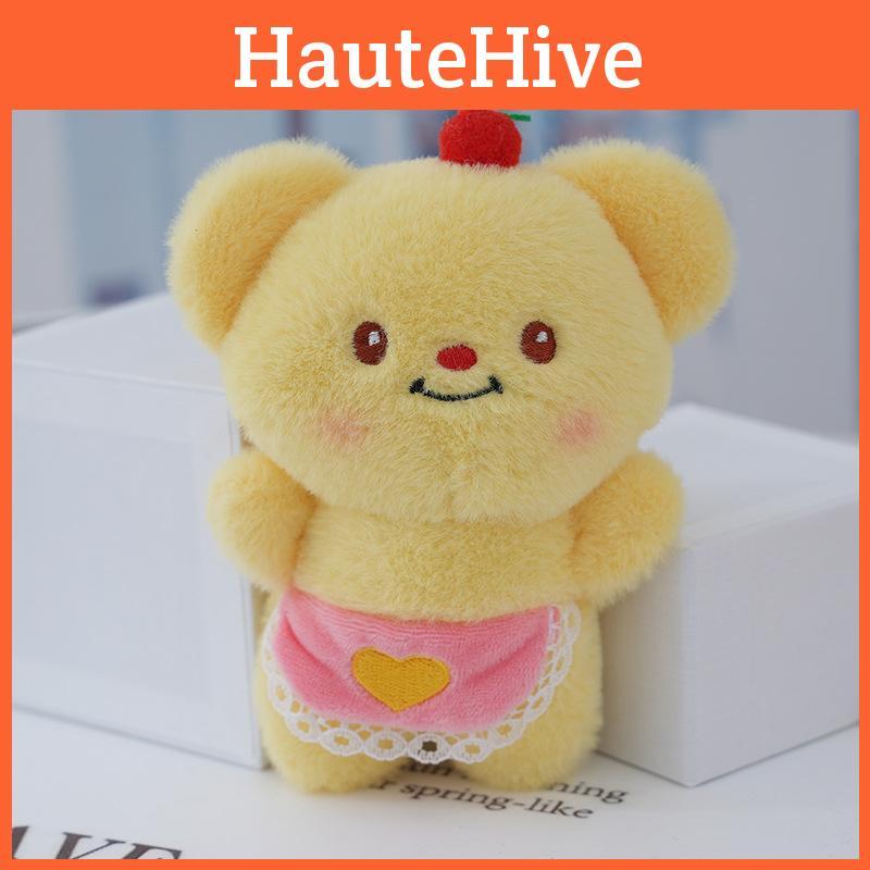 Adorable Butter Bear Plush Keychain Soft Cute Teddy Bear Bag Charm Keyring