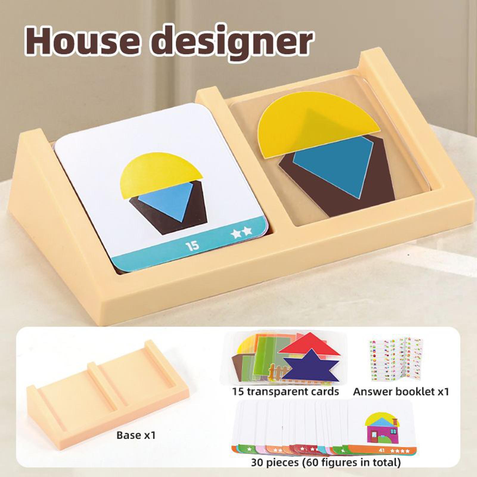 Geometric Shapes for Classroom Educational Geometric Pattern Blocks Learning Toys for Toddler Preschool Elementary School CN